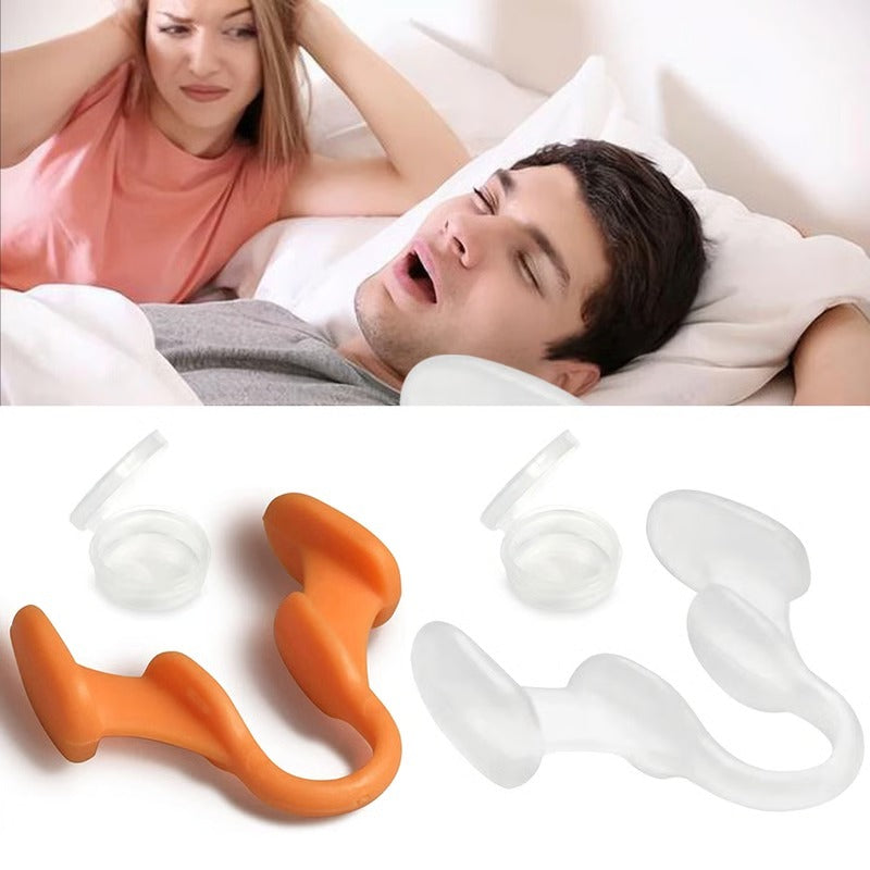 Nose Breathing Aid Clip with Silicone Dilator for Snore Reduction