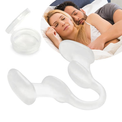 Nose Breathing Aid Clip with Silicone Dilator for Snore Reduction