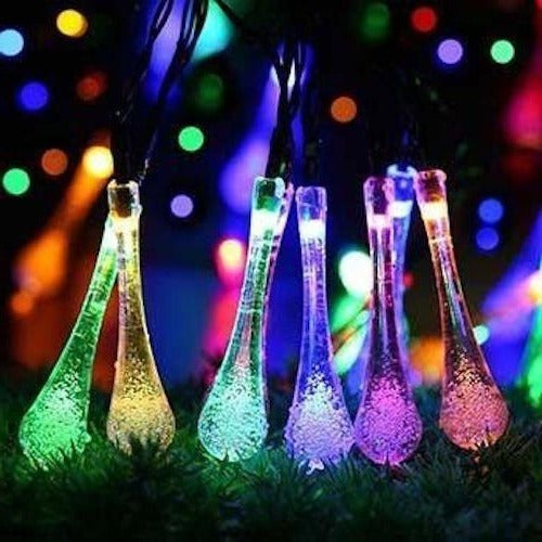 Outdoor Solar String Lights with 20 Bulbs and 8 Lighting Modes for Patio and Garden