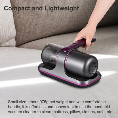 Handheld UV Bed Vacuum with Strong Suction for Deep Mattress Cleaning