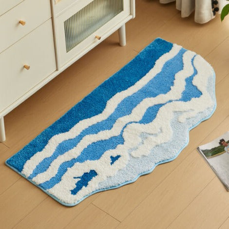 Heart Shaped Floor Rug with Plush Fibers and Grip Backing