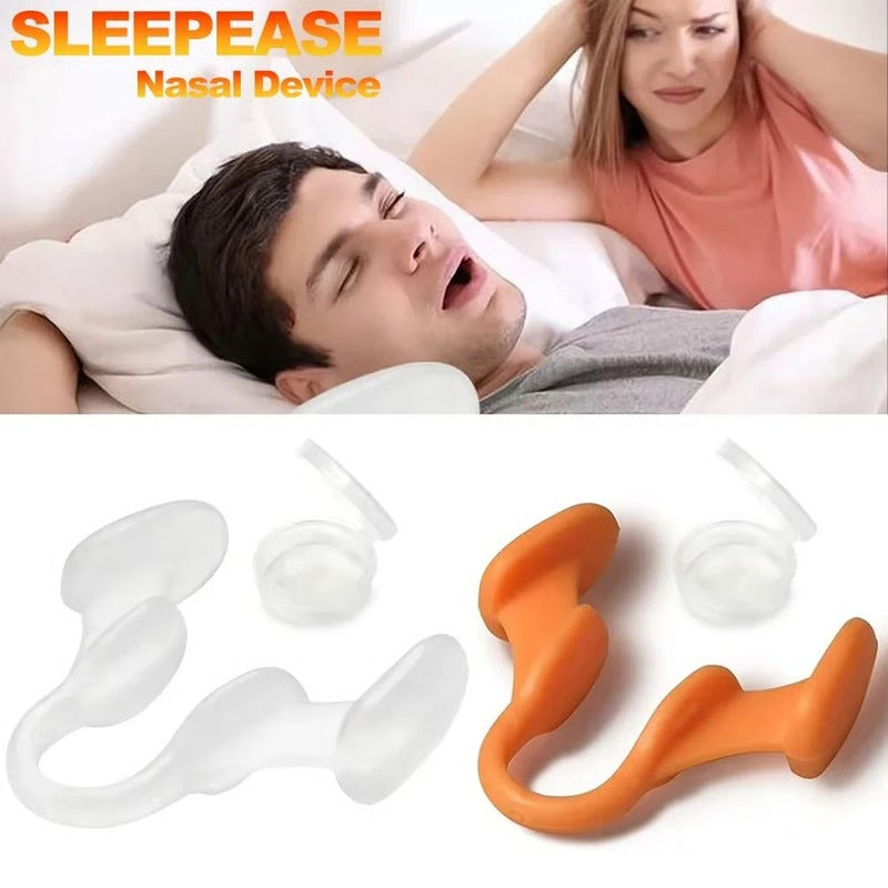 Nose Breathing Aid Clip with Silicone Dilator for Snore Reduction