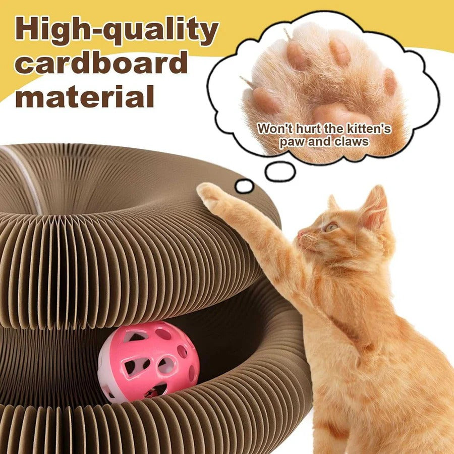 Interactive Cat Scratching Board with Ball, 2 Pack Recyclable Pad Set