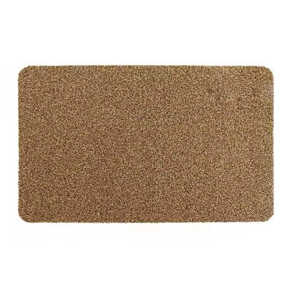 Textured Indoor Mat with Plush Fiber Surface and Machine Washable