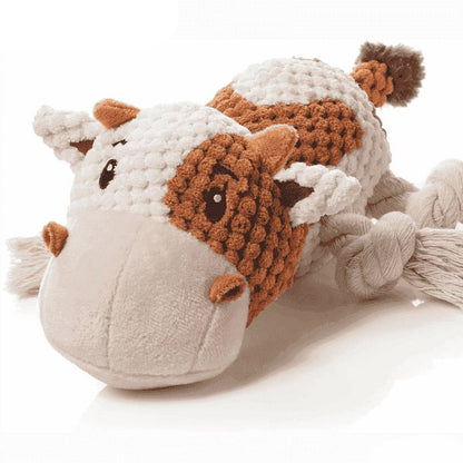 Durable Squeaky Octopus Dog Toy with Crinkle Texture for Chewing