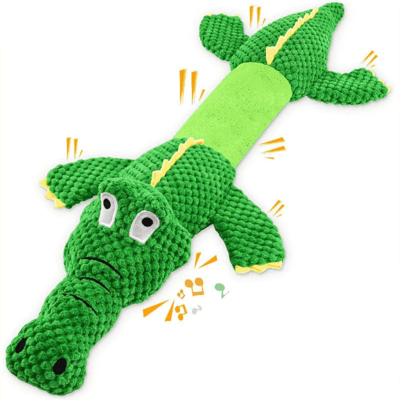 Durable Squeaky Octopus Dog Toy with Crinkle Texture for Chewing