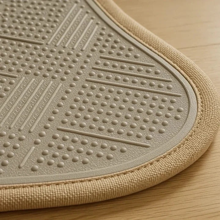 Carpeted Floor Chair Mat with Cleated Underside and High Impact Strength