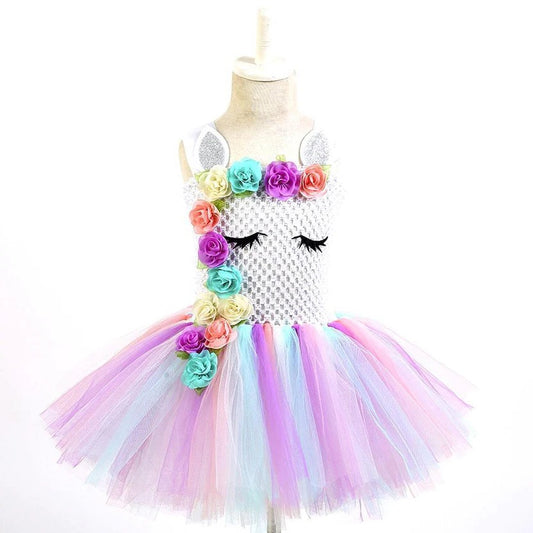 Pastel Princess Gown and Rainbow Unicorn Tutu