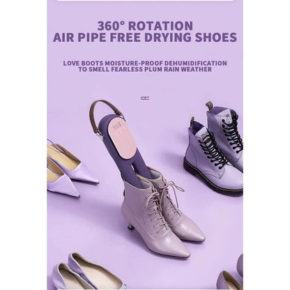 Foldable Electric Clothes Drying Rack with Shoe Dryer and Built-in Timer
