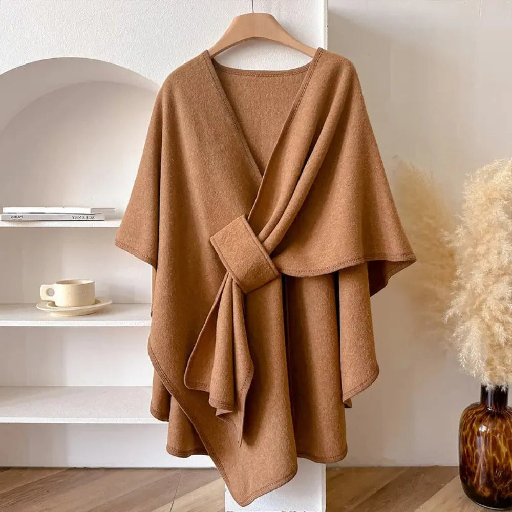 Windproof Shawl Poncho Coat for Women