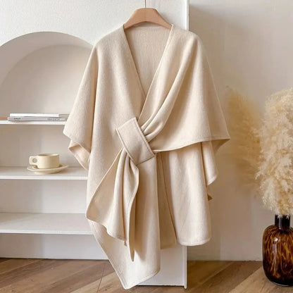 Windproof Shawl Poncho Coat for Women