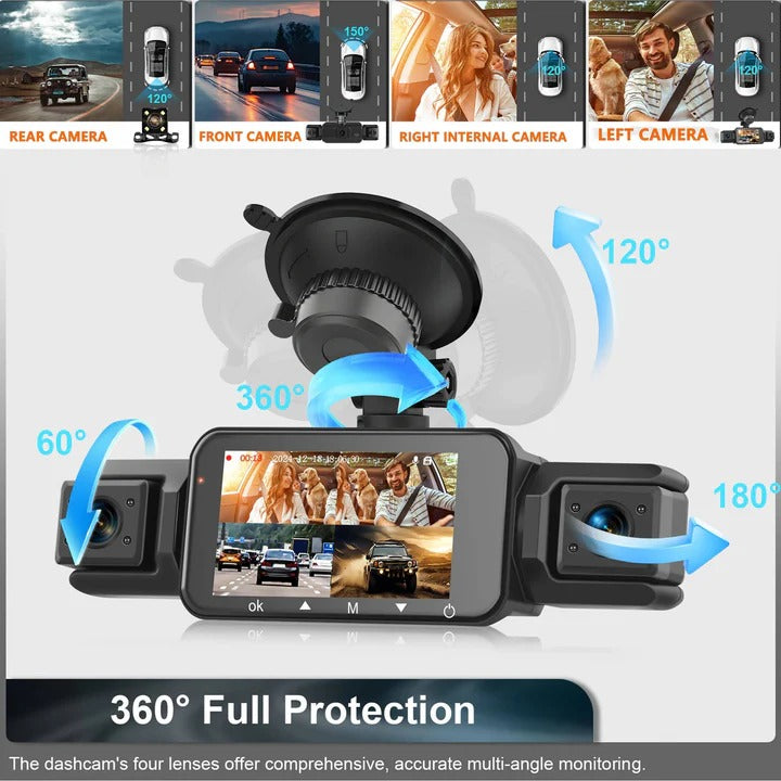 Smart Car Dash Camera System with Night Vision and WiFi