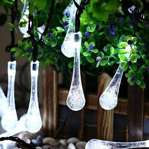 Outdoor Solar String Lights with 20 Bulbs and 8 Lighting Modes for Patio and Garden