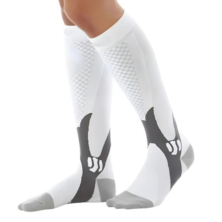 Compression Socks with Graduated Pressure and Moisture Wicking, Ankle to Calf