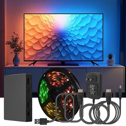Bias Lighting LED Strip with Screen Sync Technology, Wireless App and Smart Speaker Control