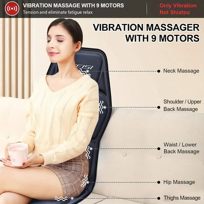 Heated Back Massager with Full Coverage Design