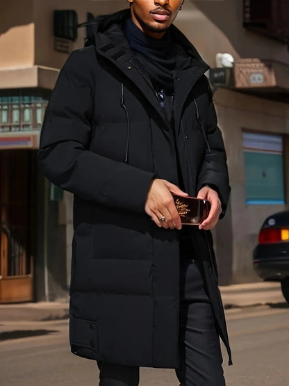 Insulated Winter Jacket with Synthetic Fill and Adjustable Hood for Cold Weather