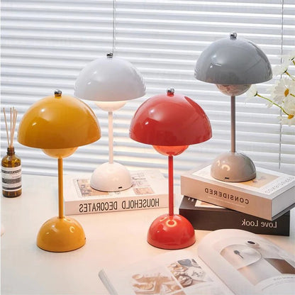 Modern Nordic Mushroom Lamp with Soft Ambient Lighting