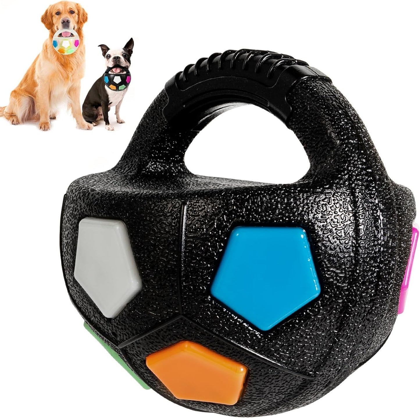 Durable Rubber Football Dog Toy with Bottle Design for Aggressive Chewers