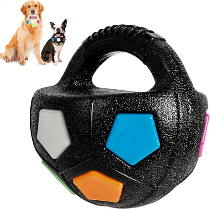 Durable Rubber Football Dog Toy with Bottle Design for Aggressive Chewers