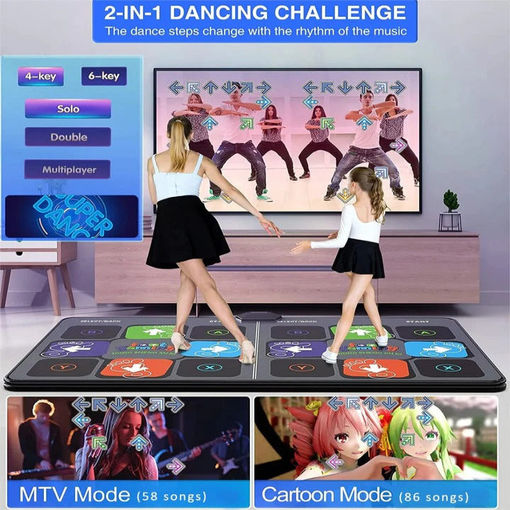 Kids Electronic Dance Mat Game with Two Wireless Controllers, Motion Camera, and HDMI Cable