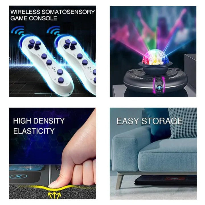Kids Electronic Dance Mat Game with Two Wireless Controllers, Motion Camera, and HDMI Cable