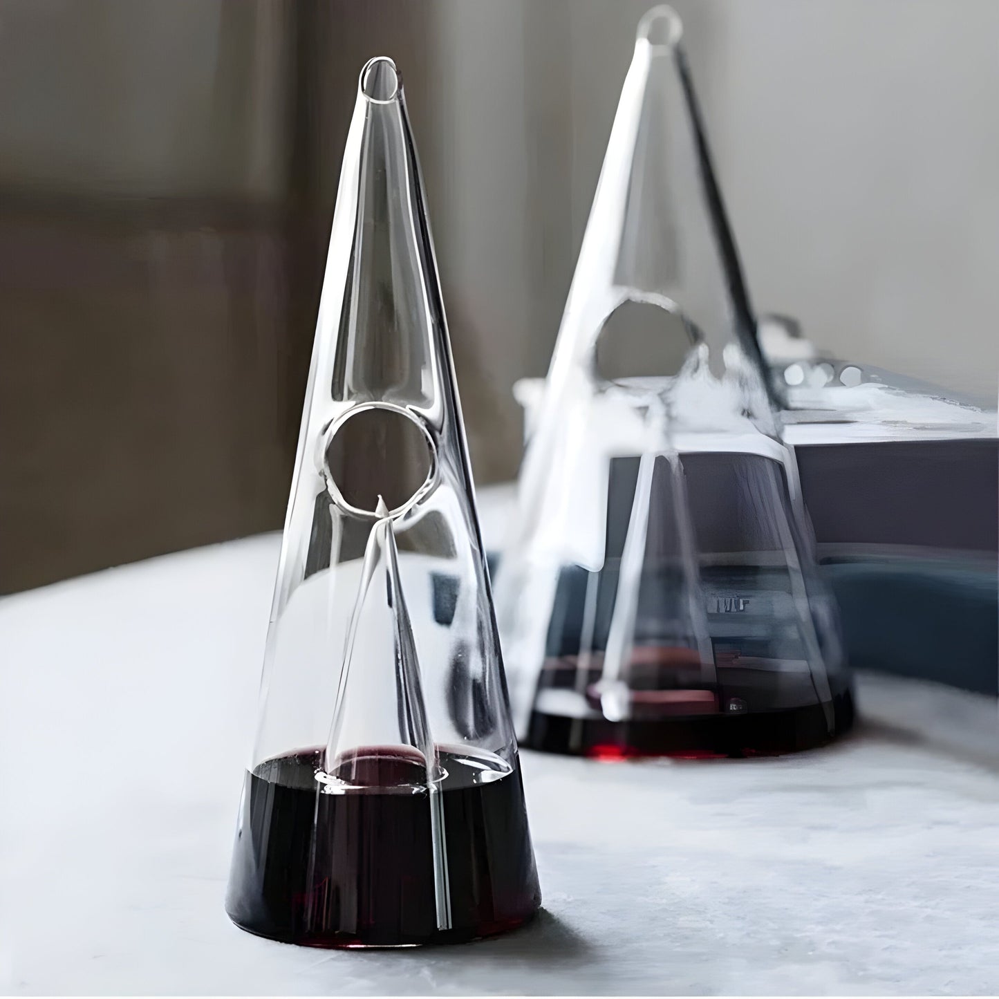 Double Pyramid Waterfall Decanter