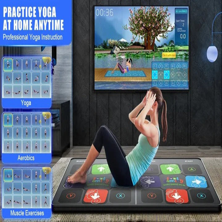 Kids Electronic Dance Mat Game with Two Wireless Controllers, Motion Camera, and HDMI Cable