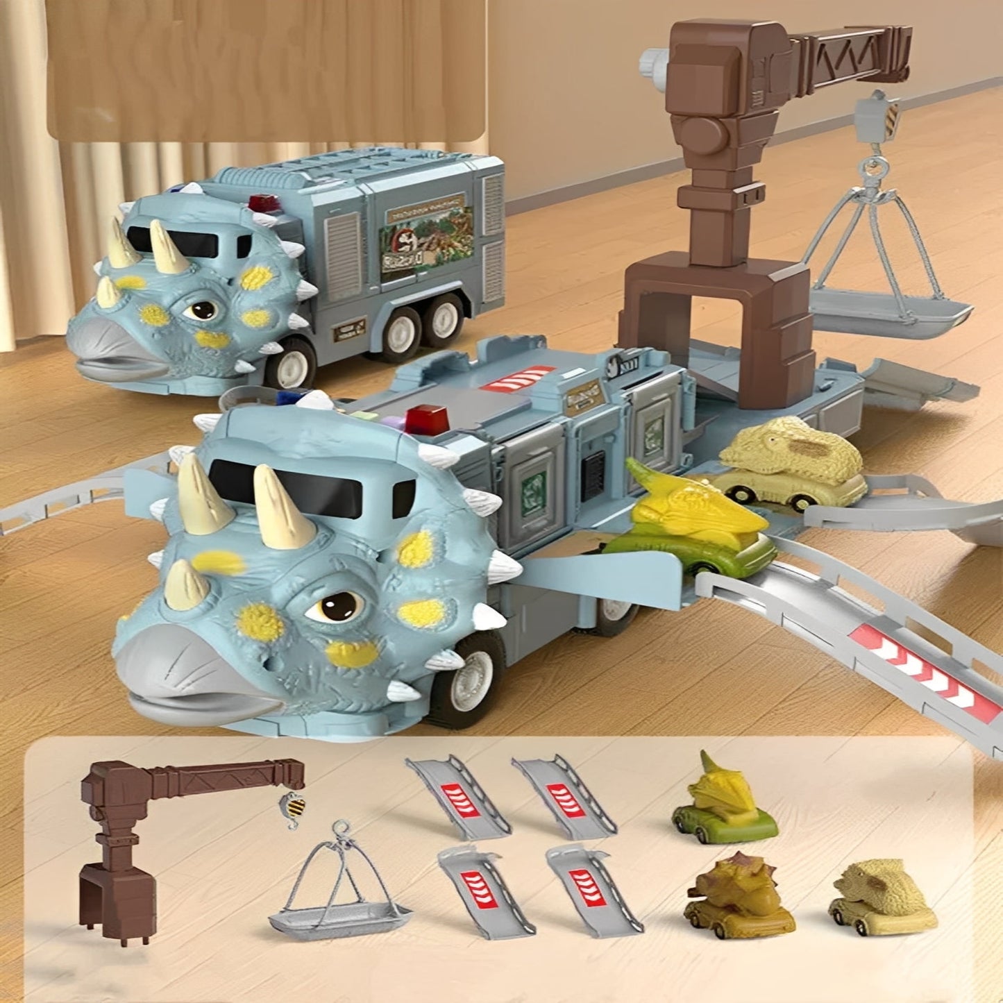 Dual Dinosaur Truck and 2-in-1 Creature Toy