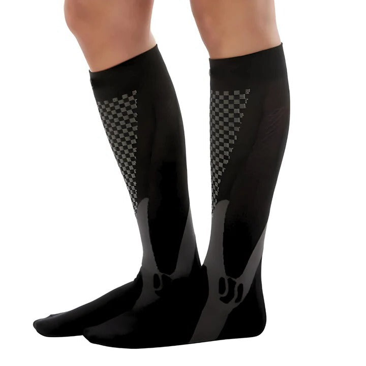 Compression Socks with Graduated Pressure and Moisture Wicking, Ankle to Calf