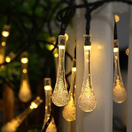 Outdoor Solar String Lights with 20 Bulbs and 8 Lighting Modes for Patio and Garden