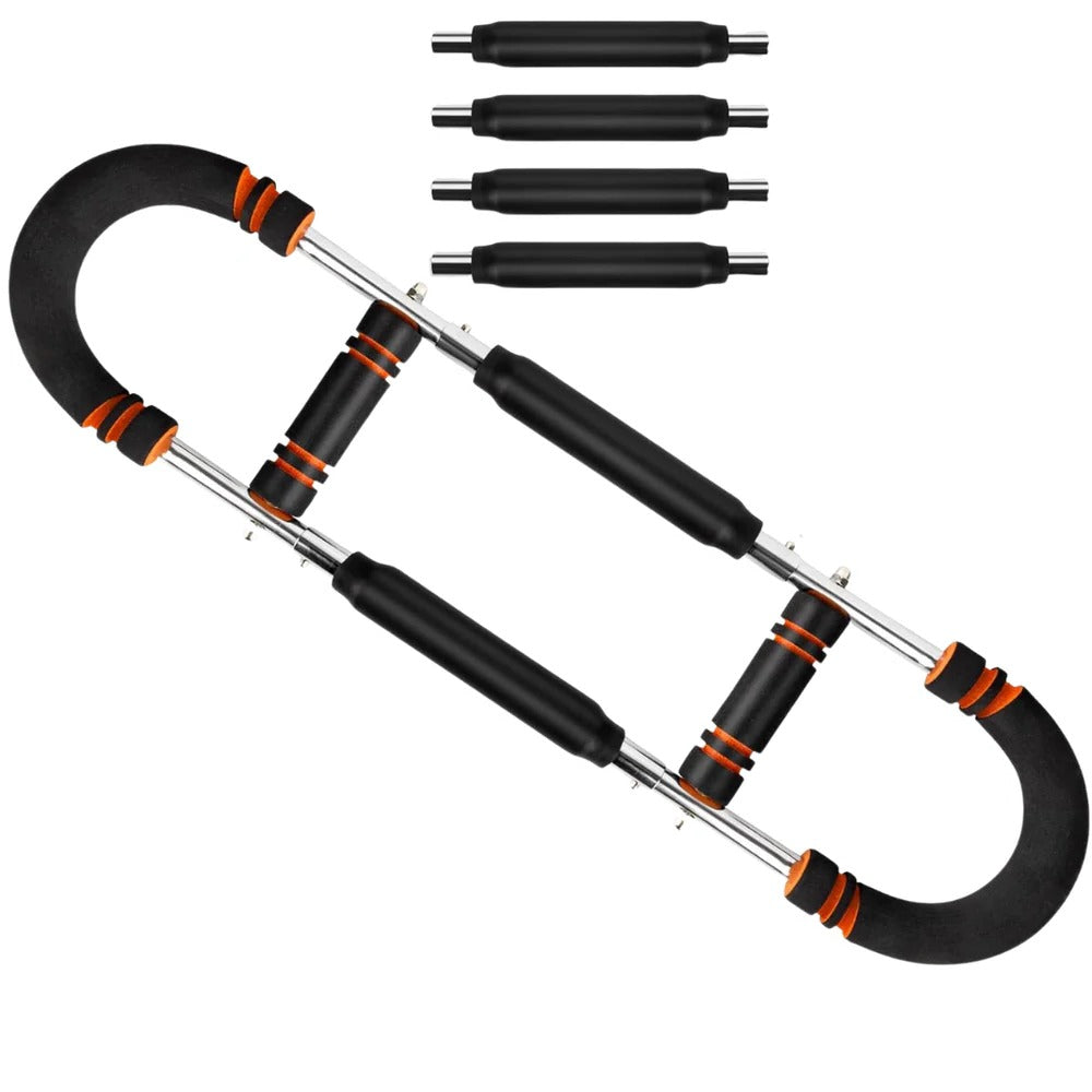 Adjustable Spring Resistance Arm Trainer with Tension Bars for Upper Body Exercise