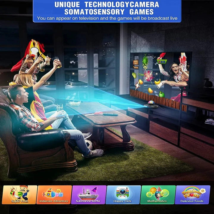 Kids Electronic Dance Mat Game with Two Wireless Controllers, Motion Camera, and HDMI Cable