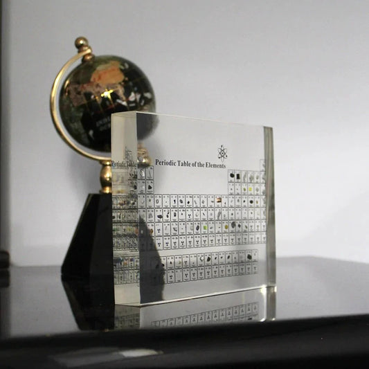 Glass Periodic Table Wall Display for Chemistry Education and Decor