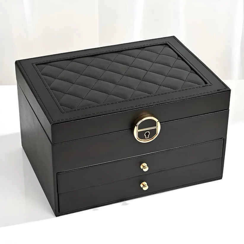 Multilayer Jewelry Storage Organizer with Display Case Design