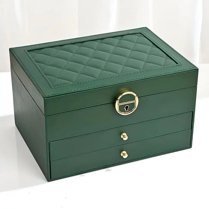 Multilayer Jewelry Storage Organizer with Display Case Design