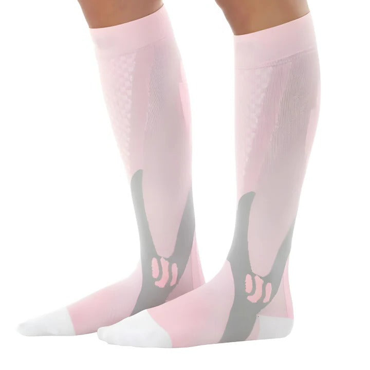 Compression Socks with Graduated Pressure and Moisture Wicking, Ankle to Calf