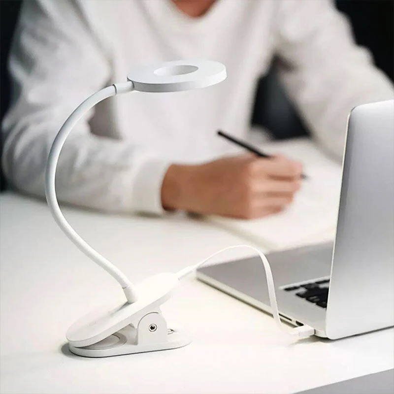 Rechargeable Clip on Desk Lamp with Touch Control and 3 Brightness Levels for Reading