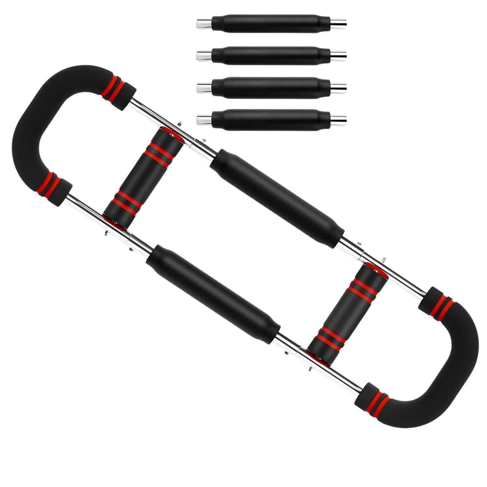 Adjustable Spring Resistance Arm Trainer with Tension Bars for Upper Body Exercise