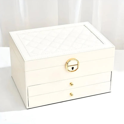 Multilayer Jewelry Storage Organizer with Display Case Design