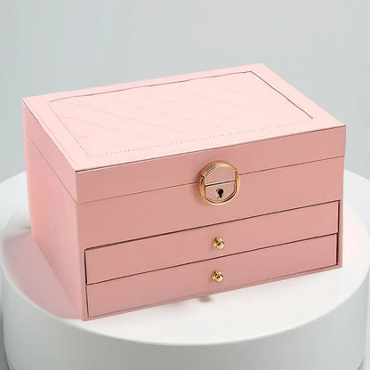 Multilayer Jewelry Storage Organizer with Display Case Design