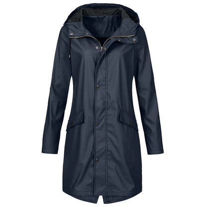 Lightweight Waterproof Rain Jacket for Women with Functional Design