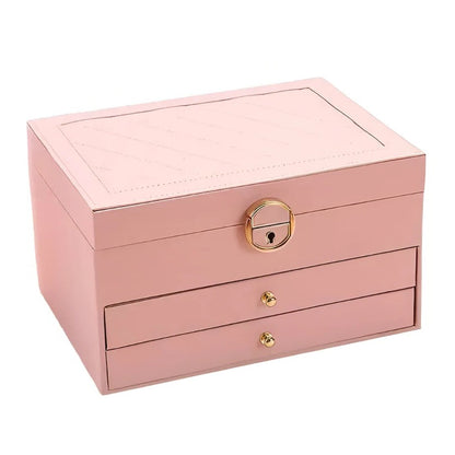 Multilayer Jewelry Storage Organizer with Display Case Design