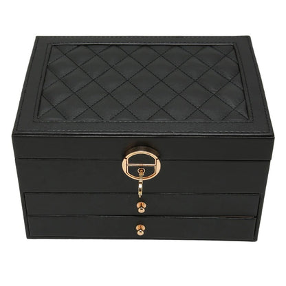 Multilayer Jewelry Storage Organizer with Display Case Design