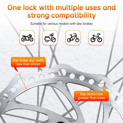 Motorcycle Anti Theft Disc Brake Lock with Motion Alarm