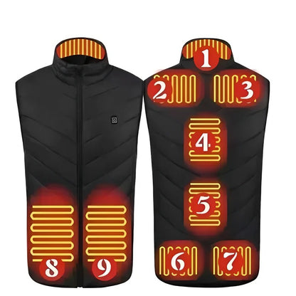 USB Powered Heated Vest with Targeted Heat Zones