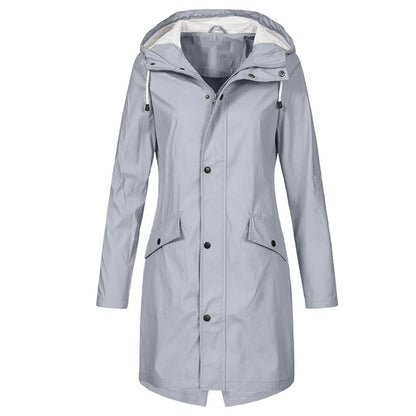 Lightweight Waterproof Rain Jacket for Women with Functional Design