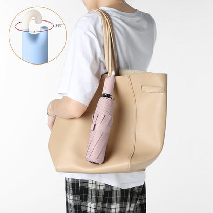Auto Open Rain Umbrella with 360 Rotating Hook Handle and Water Repellent Canopy for Commutes