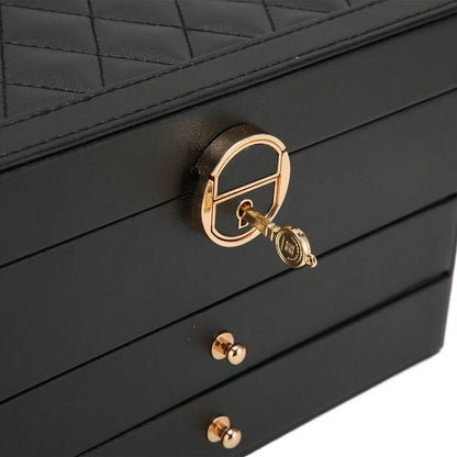 Multilayer Jewelry Storage Organizer with Display Case Design