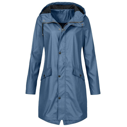 Lightweight Waterproof Rain Jacket for Women with Functional Design